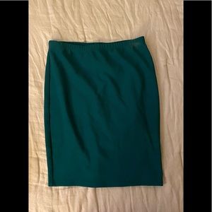 Knee Length Ribbed Bodycon Skirt